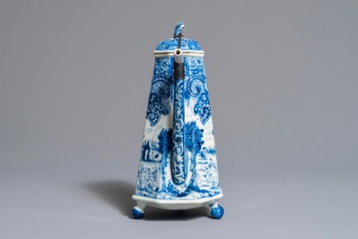 A rare Chinese blue and white "Europa and the bull" coffee pot, Kangxi