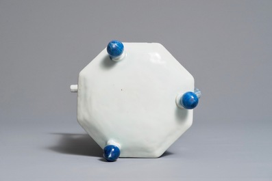 A rare Chinese blue and white "Europa and the bull" coffee pot, Kangxi