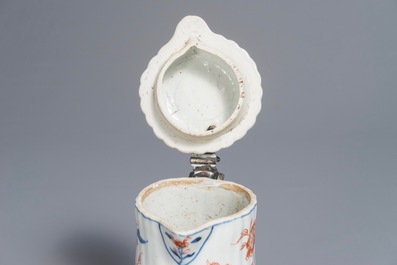 A Chinese Imari-style covered jug with French silver mounts, Qianlong