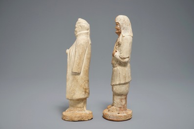 Two Chinese pottery figures, Tang