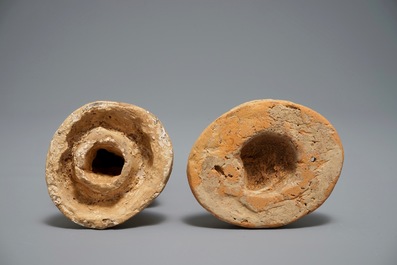 Two Chinese pottery figures, Tang