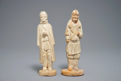 Two Chinese pottery figures, Tang