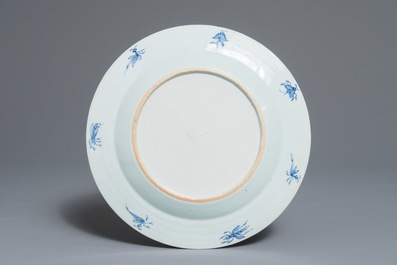 A Chinese Imari-style plate after Cornelis Pronk: &ldquo;Dames au Parasol", Qianlong, ca. 1736-1738