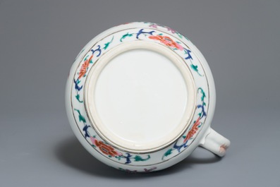 A Chinese famille rose ewer with floral design, Yongzheng