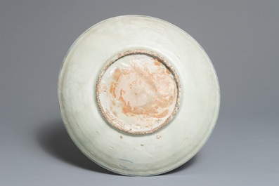 Four Chinese blue and white Swatow dishes, Ming