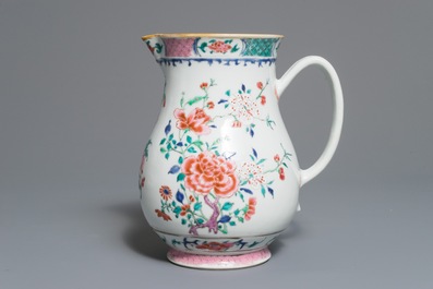 A Chinese famille rose ewer with floral design, Yongzheng