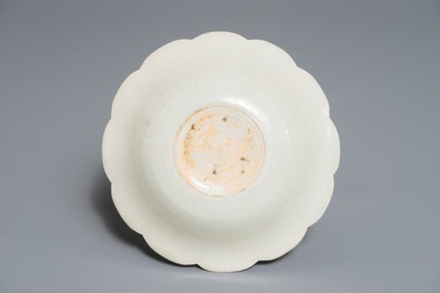 A Chinese Qingbai chrysanthemum dish, Song or later