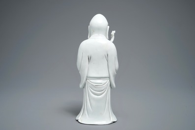 A Chinese blanc de Chine figure of Shou Lao, 19/20th C.