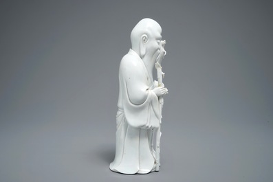 A Chinese blanc de Chine figure of Shou Lao, 19/20th C.