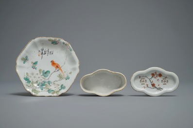Un lot en porcelaine de Chine qianjiang cai, marques de Xu Shanqin et Ren Huanzhang, 19/20&egrave;me