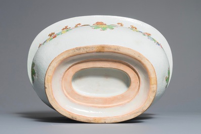 A rare Chinese famille rose 'Pronk'-style wine cooler, Qianlong, ca. 1740