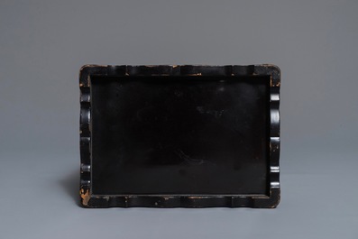 A small Japanese gilt-lacquered and Shibayama ivory cabinet, Meiji, 19th C.