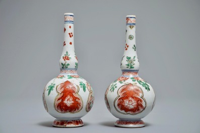 Een paar Chinese famille verte watersprenkelaars, Kangxi