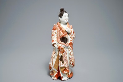 Een Japanse Imari figuur van een Bijin, Edo, 17/18e eeuw