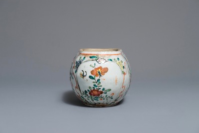 A Chinese famille rose coffee pot and a bourdalou, Qianlong