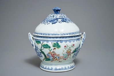 A Chinese famille rose tureen and cover, Qianlong