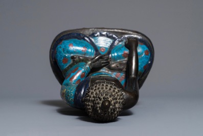 Un mod&egrave;le de Bouddha en &eacute;maux cloisonn&eacute;s, Chine, 19&egrave;me