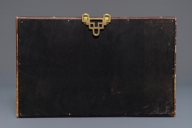Four Chinese famille rose and qianjiang cai plaques, 19/20th C.