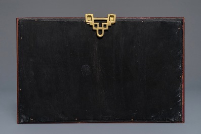Four Chinese famille rose and qianjiang cai plaques, 19/20th C.