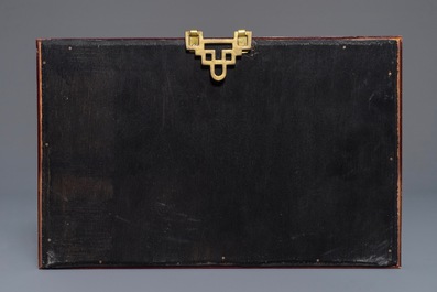 Four Chinese famille rose and qianjiang cai plaques, 19/20th C.