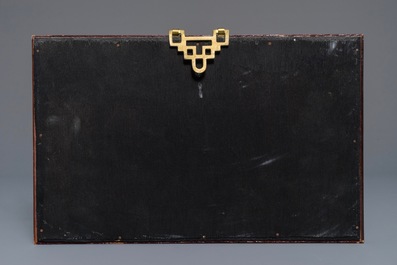 Four Chinese famille rose and qianjiang cai plaques, 19/20th C.