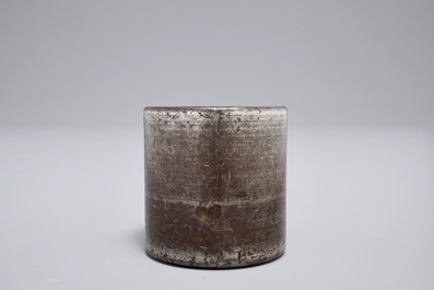 An iron matrix for Chinese imperial buttons, Josh Starkey, London, 2nd half 19th C.