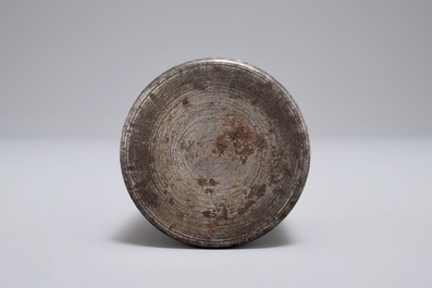 An iron matrix for Chinese imperial buttons, Josh Starkey, London, 2nd half 19th C.