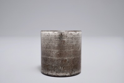An iron matrix for Chinese imperial buttons, Josh Starkey, London, 2nd half 19th C.