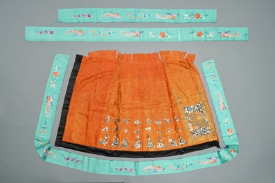 A collection of Chinese silk embroideries, 18/19th C.