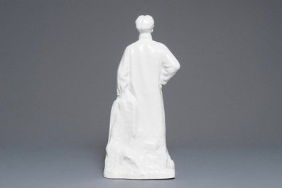 Een grote Chinese figuur van Mao Zedong bij een rots met inscriptie, 2e helft 20e eeuw