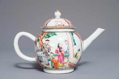 A Chinese famille rose mandarin tea service, Qianlong