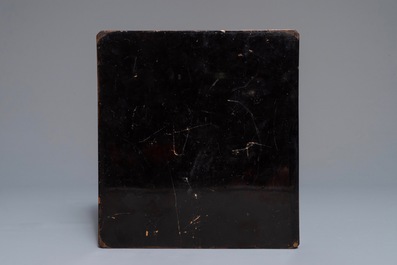 Une bo&icirc;te &agrave; calligraphie 'Suzuribako', laqu&eacute;e et dor&eacute;e, avec sa pierre &agrave; encre, Meiji, 19&egrave;me