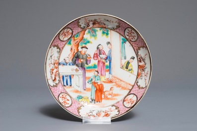 A Chinese famille rose mandarin tea service, Qianlong