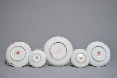 Un lot vari&eacute; en porcelaine de Chine famille rose, 19&egrave;me