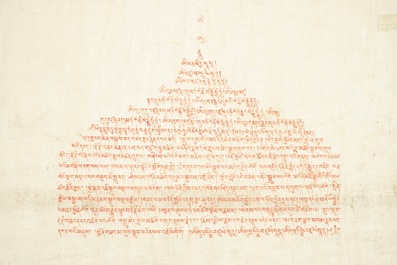 Un thangka figurant l'arbre de refuge, Tibet ou N&eacute;pal, 19/20&egrave;me