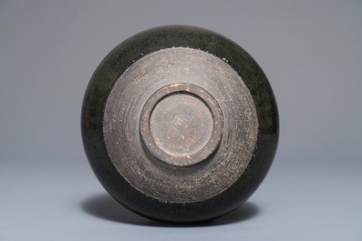 A Chinese Cizhou oil spot glazed bowl, Jin/Yuan style, 19/20th C.