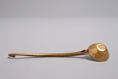 A Chinese jade calligraphy water jar with spoon, 19/20th century