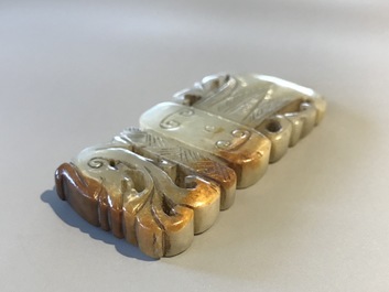 Nine various Chinese jade carvings, 20th C.