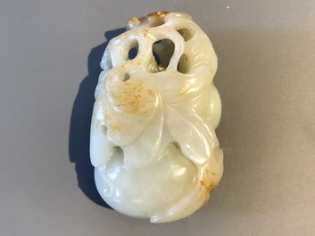 Nine various Chinese jade carvings, 20th C.