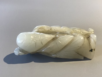 Nine various Chinese jade carvings, 20th C.