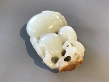 Nine various Chinese jade carvings, 20th C.