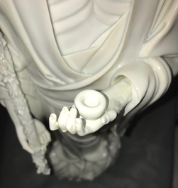 Un mod&egrave;le de Damo en porcelaine blanc de Chine de Dehua, marque de Boji yuren, 19&egrave;me