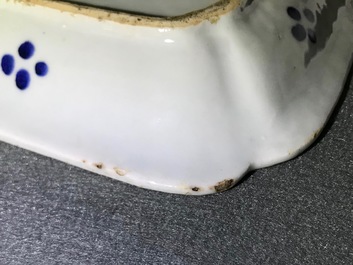 A Chinese blue and white herring dish for the Dutch market, Qianlong