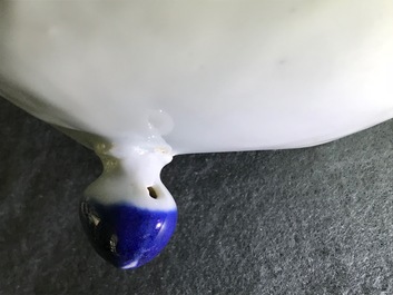 A rare Chinese blue and white "Europa and the bull" coffee pot, Kangxi