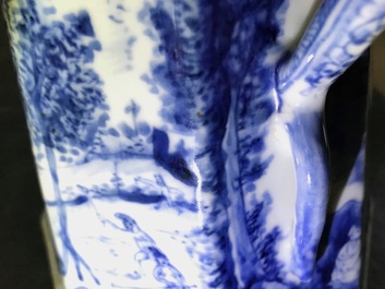 A rare Chinese blue and white "Europa and the bull" coffee pot, Kangxi