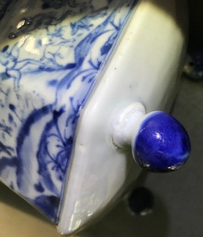 A rare Chinese blue and white "Europa and the bull" coffee pot, Kangxi