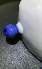 A rare Chinese blue and white "Europa and the bull" coffee pot, Kangxi
