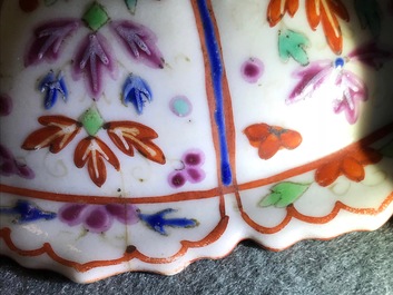 Three Chinese Bencharong-style footed bowls for the Thai market, 19th C.
