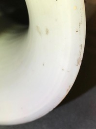 A Chinese famille rose two-sided design vase, 19/20th C.
