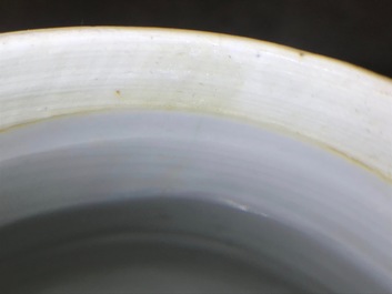 A Chinese famille rose teapot with roosters, Yongzheng